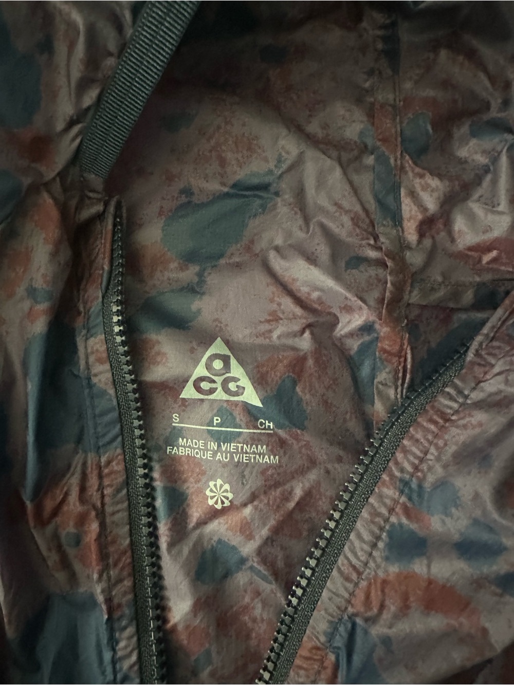 Nike ACG Hooded Camo Jacket - Blue & Rust - Picture 3 of 4